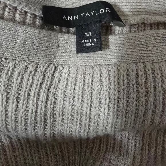 Ann Taylor Rose Pink Women's Ribbed Knit Cozy Sweater Cashmere Blend Size Large - Picture 6 of 6